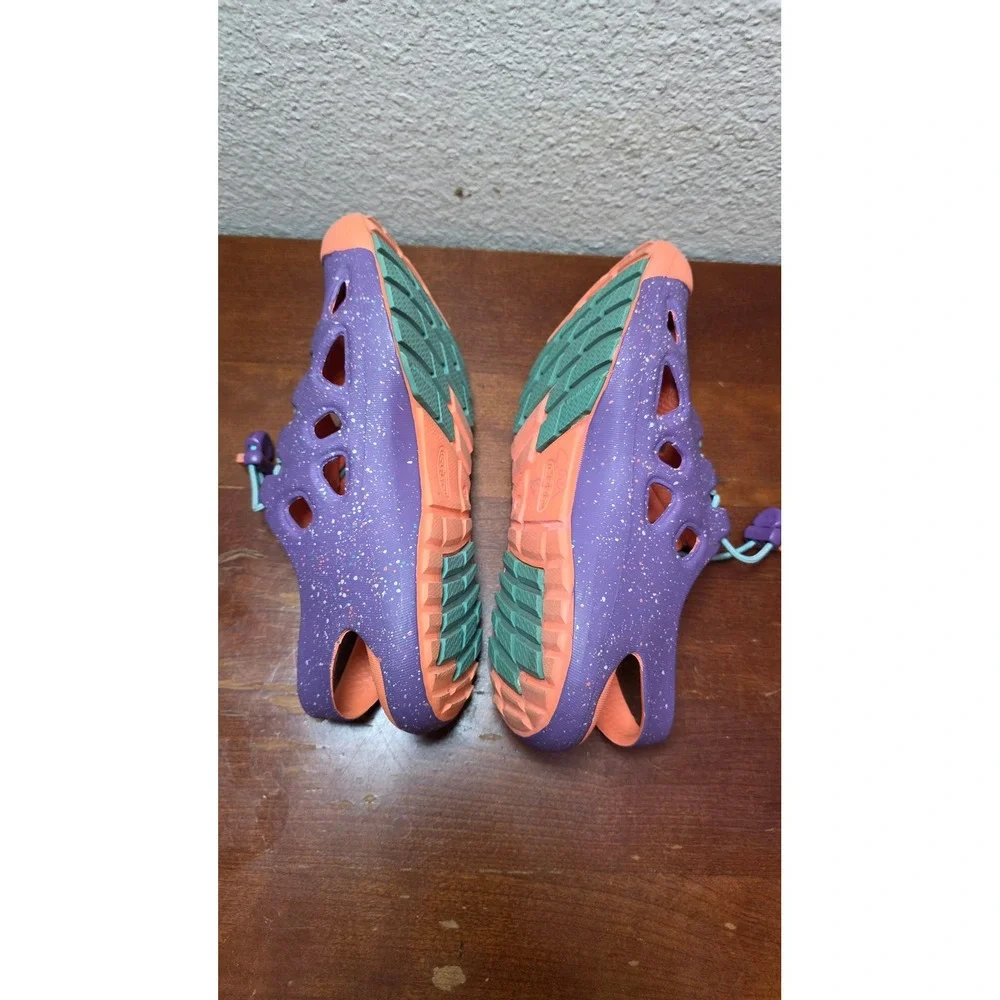Keen Stingray Sandals Youth 4 Purple Orange Water Hiking Shoes Speckle Bungee